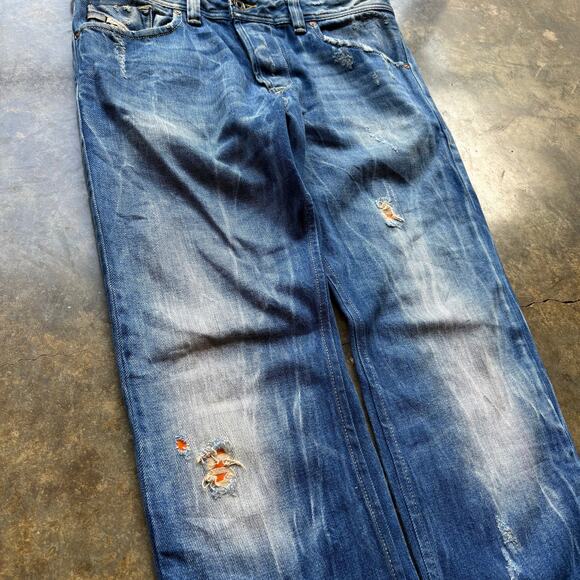 Crazy Diesel Brand Washed Blue Jeans - Picture 6 of 12